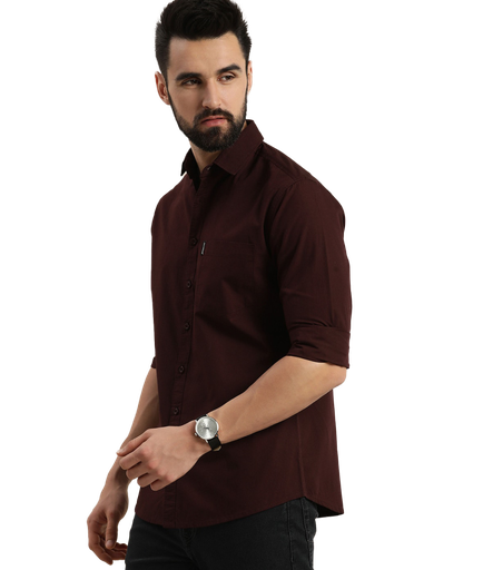 Casual Shirt (Dark Brown, L)