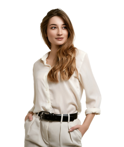 Button-Down Shirt (White, S)